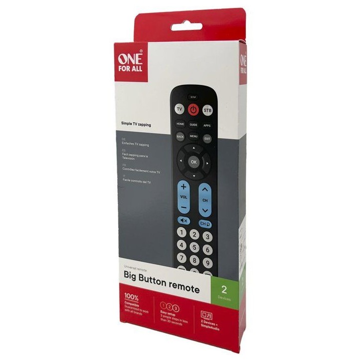 Télécommande universelle - Big Button - 2en1
