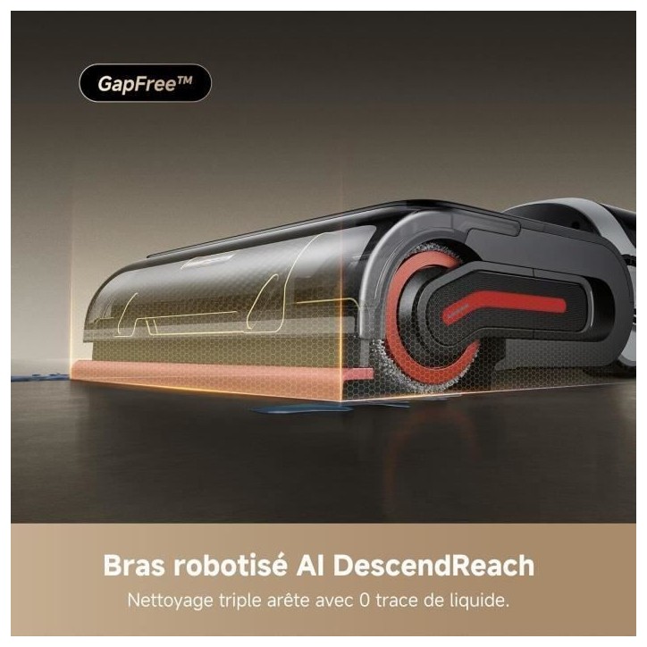 DREAME H15 Pro Heat Aspirateur Laveur - Nettoyage des sols a 85 °C - Bras robotisé IA GapFree - Capteur RVB intelligent - 22 k DREAME H15 Pro Heat Aspirateur Laveur - Nettoyage des sols a 85 °C - Bras robotisé IA GapFree - Capteur RVB intelligent - 22 k