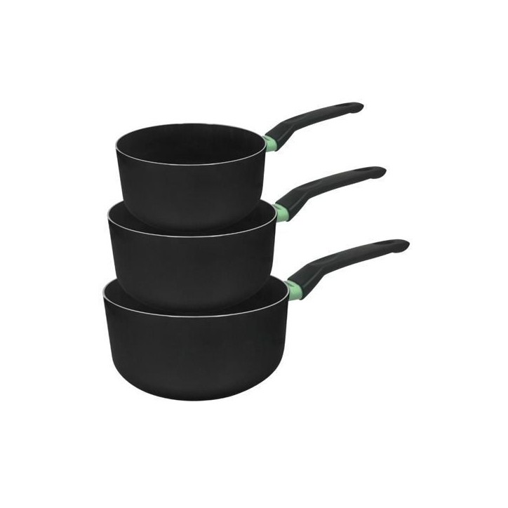 Set de 3 casseroles antiadhésives céramique 16, 18 et 20 cm Fackelmann Brandao Set de 3 casseroles antiadhésives céramique 16, 18 et 20 cm Fackelmann Brandao