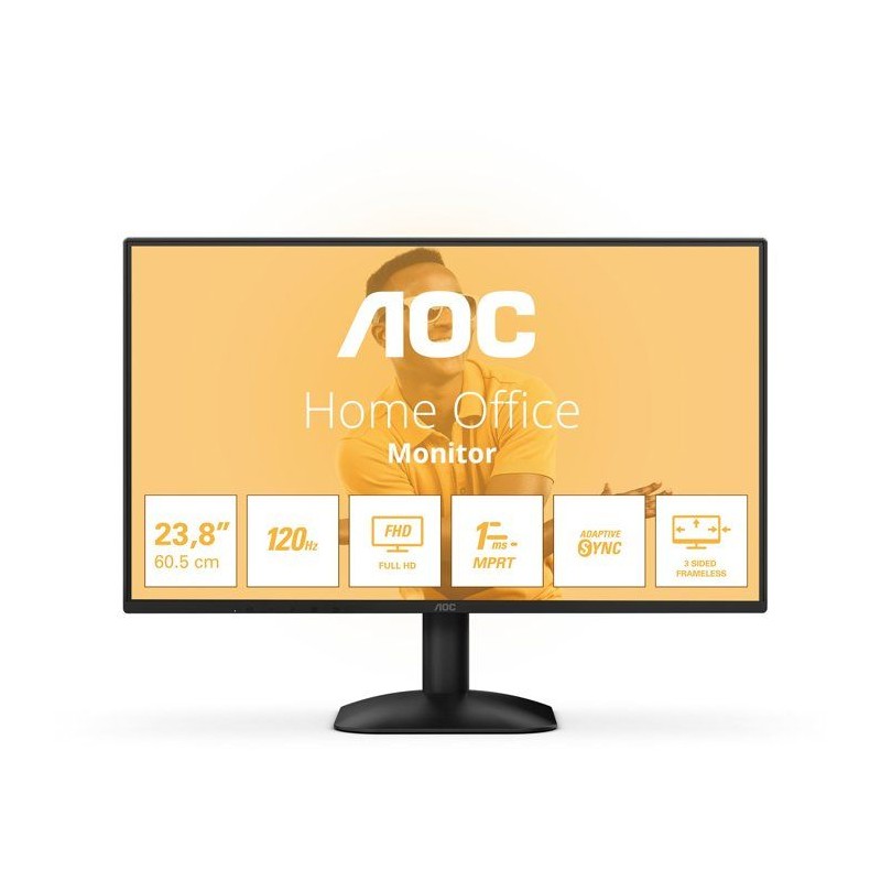 Ecran PC Bureautique - AOC - 23,8'' - FHD - 120Hz - Dalle IPS - 1ms -