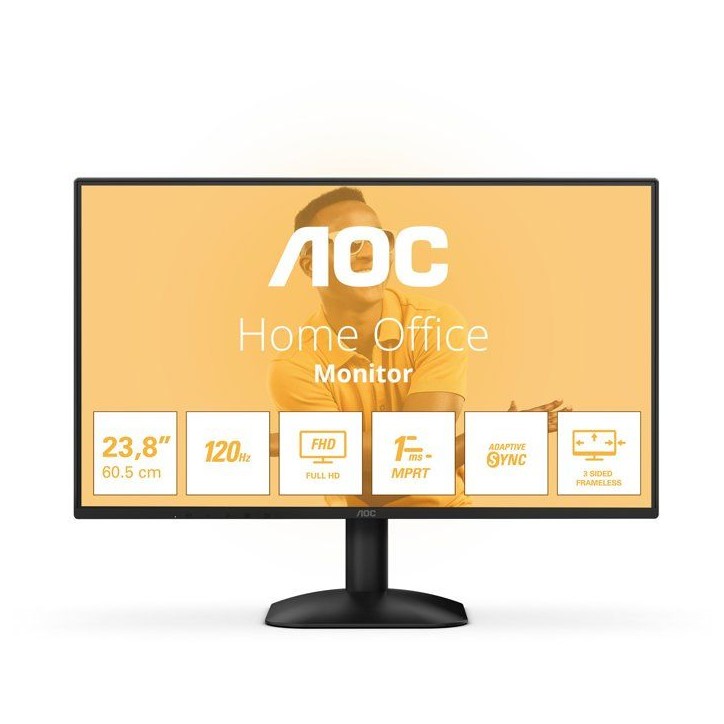 Ecran PC Bureautique - AOC - 23,8'' - FHD - 120Hz - Dalle IPS - 1ms - 24B31H Ecran PC Bureautique - AOC - 23,8'' - FHD - 120Hz - Dalle IPS - 1ms - 24B31H