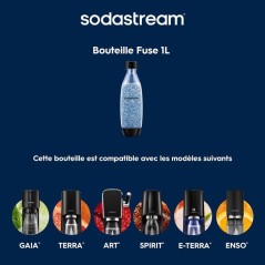 Bouteille gazeuse SODASTREAM - Fuse Pepsi Metal Edition Limitée - 1 L