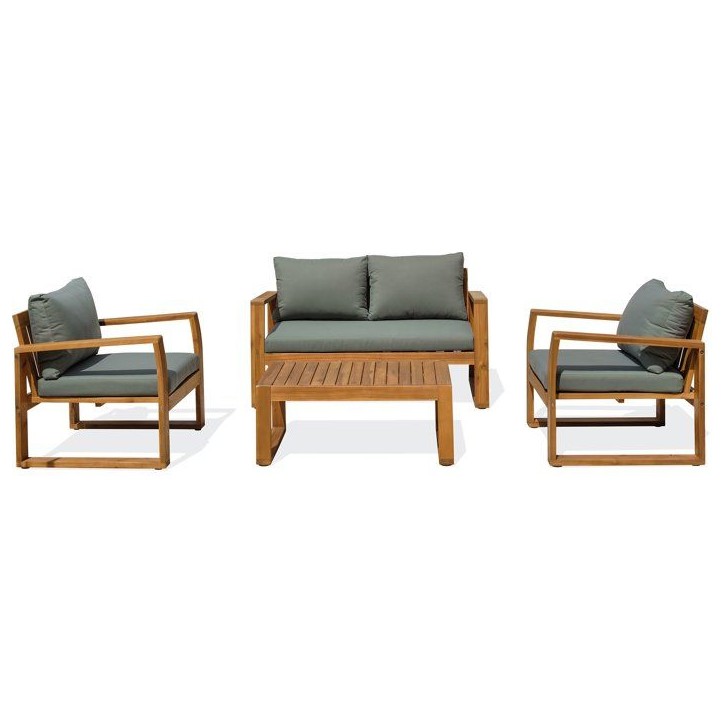 Salon bas de jardin - Olive - Bois d'acacia - 4 places - Aracaju Salon bas de jardin - Olive - Bois d'acacia - 4 places - Aracaju