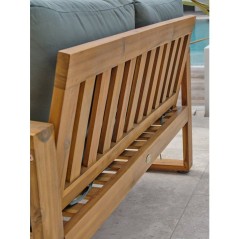 Salon bas de jardin - Olive - Bois d'acacia - 4 places - Aracaju
