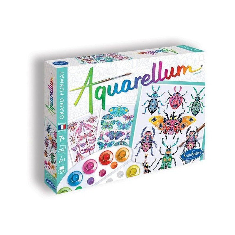 Peinture aquerelle - SENTOSPHERE - Aquarellum - Insectarium - 9 couleu