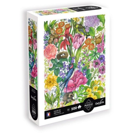 Puzzle - SENTOSPHERE - Calypto - 500 pieces - Les fleurs du Printemps