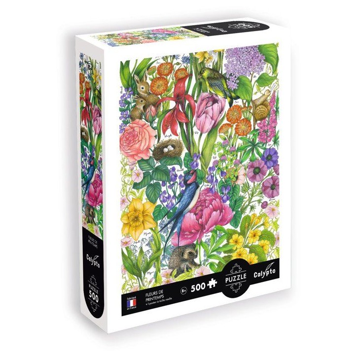 Puzzle - SENTOSPHERE - Calypto - 500 pieces - Les fleurs du Printemps - Toucher soyeux - Des 8 ans Puzzle - SENTOSPHERE - Calypto - 500 pieces - Les fleurs du Printemps - Toucher soyeux - Des 8 ans