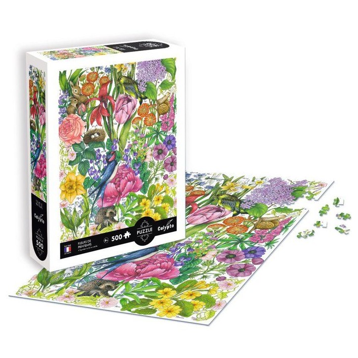 Puzzle - SENTOSPHERE - Calypto - 500 pieces - Les fleurs du Printemps - Toucher soyeux - Des 8 ans Puzzle - SENTOSPHERE - Calypto - 500 pieces - Les fleurs du Printemps - Toucher soyeux - Des 8 ans