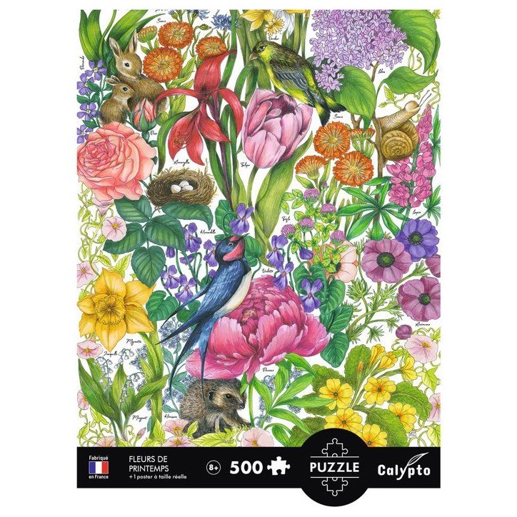 Puzzle - SENTOSPHERE - Calypto - 500 pieces - Les fleurs du Printemps - Toucher soyeux - Des 8 ans Puzzle - SENTOSPHERE - Calypto - 500 pieces - Les fleurs du Printemps - Toucher soyeux - Des 8 ans