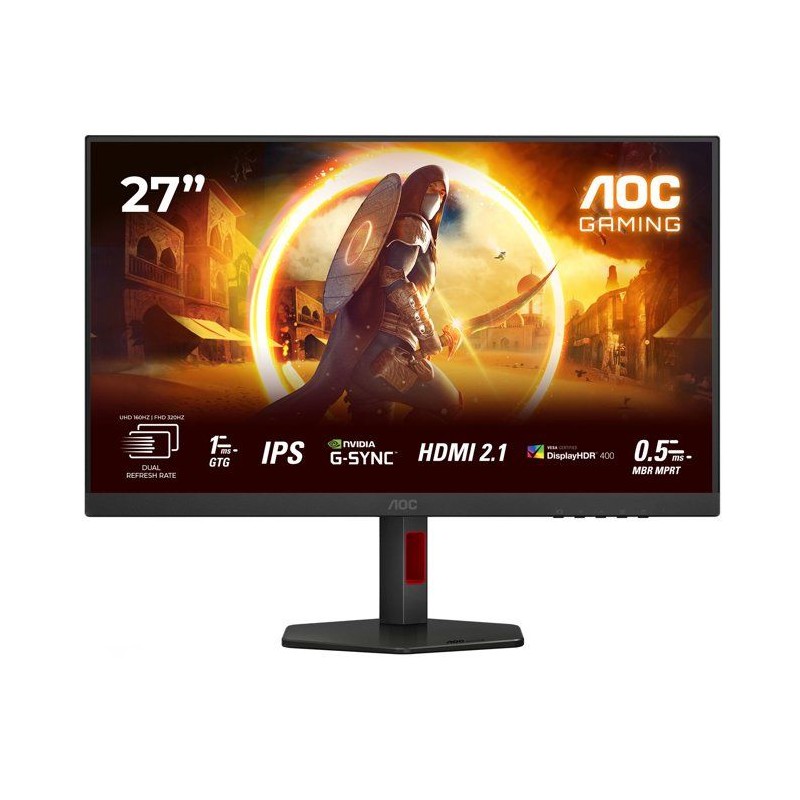 Ecran PC Gamer - AOC - 27'' - 4K 160Hz / FHD 320Hz - Dalle Fast IPS -