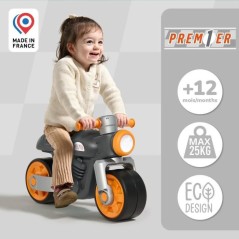 Draisienne Moto Premier - FALK - Avec roues silencieuses - Gris - 75%