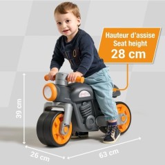 Draisienne Moto Premier - FALK - Avec roues silencieuses - Gris - 75%