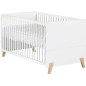 Lit évolutif - 140x70cm - Babyprice Joy Naturel - Blanc sur pieds en bois naturel Lit évolutif - 140x70cm - Babyprice Joy Naturel - Blanc sur pieds en bois naturel