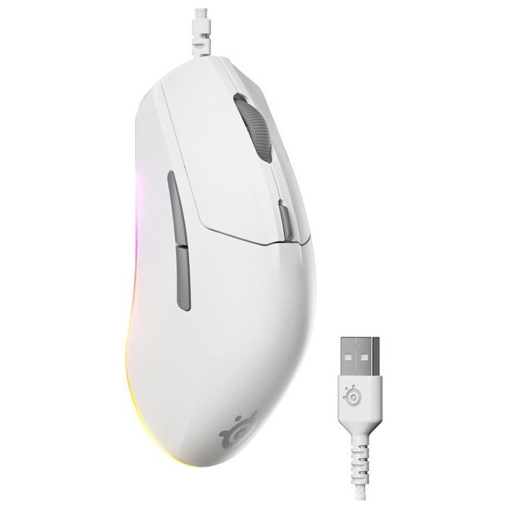 Souris gaming filaire - STEELSERIES - Rival 3 Gen 2 - Blanc Souris gaming filaire - STEELSERIES - Rival 3 Gen 2 - Blanc