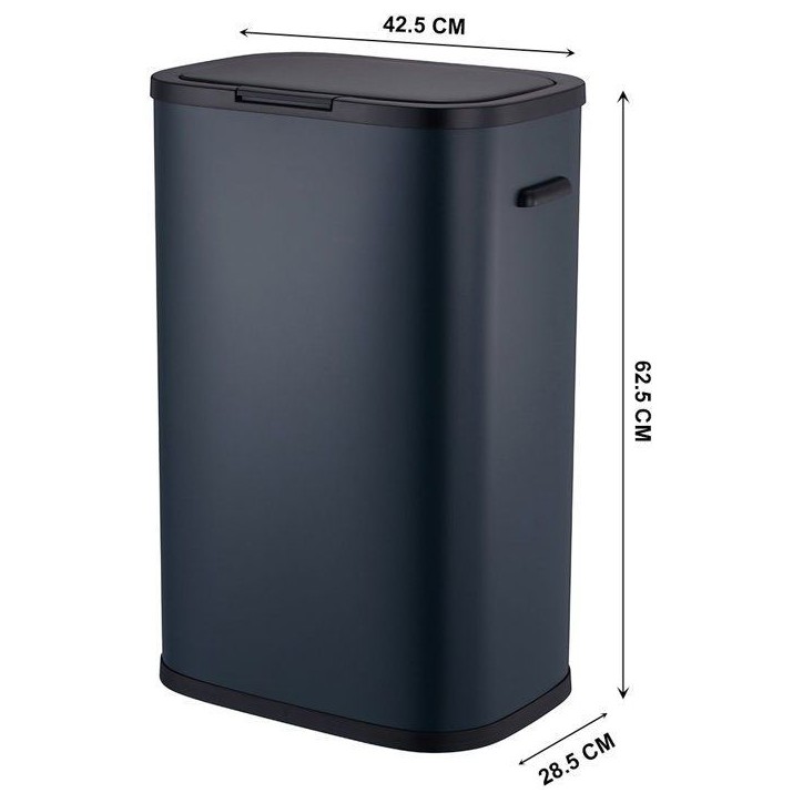 Poubelle de cuisine 60L PORTLAND – Ouverture push par pression – Acier inox Gris – KITCHEN MOVE Poubelle de cuisine 60L PORTLAND – Ouverture push par pression – Acier inox Gris – KITCHEN MOVE