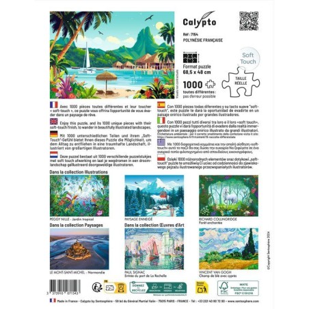 Puzzle - SENTOSPHERE - Calypto - 1000 pieces - Polynérise Française - Toucher soyeux - Des 9 ans