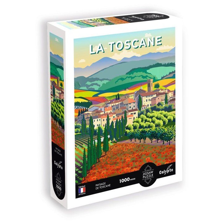 Puzzle - SENTOSPHERE - Calypto - 1000 pieces - Paysage de la Toscane - Toucher soyeux - Des 9 ans Puzzle - SENTOSPHERE - Calypto - 1000 pieces - Paysage de la Toscane - Toucher soyeux - Des 9 ans