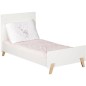Lit évolutif - 140x70cm - Babyprice Joy Naturel - Blanc sur pieds en bois naturel Lit évolutif - 140x70cm - Babyprice Joy Naturel - Blanc sur pieds en bois naturel