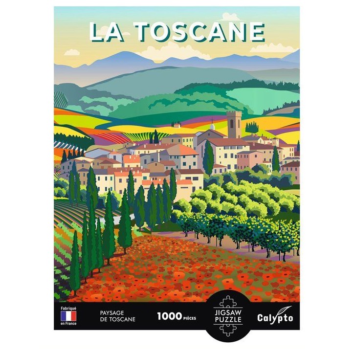 Puzzle - SENTOSPHERE - Calypto - 1000 pieces - Paysage de la Toscane - Toucher soyeux - Des 9 ans Puzzle - SENTOSPHERE - Calypto - 1000 pieces - Paysage de la Toscane - Toucher soyeux - Des 9 ans