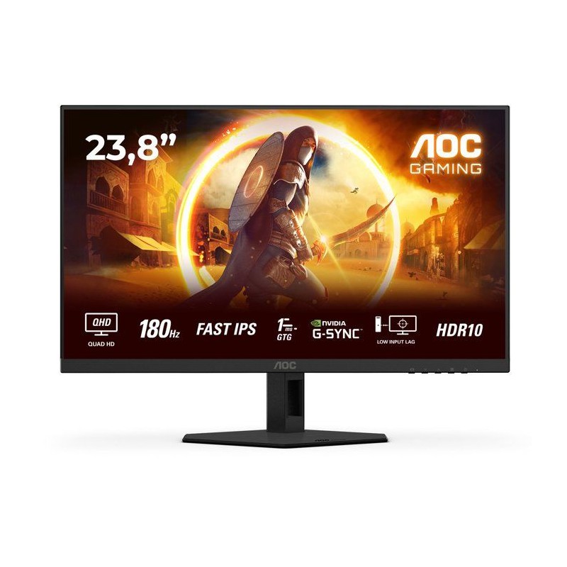 Ecran PC Gamer - AOC - 23,8'' - QHD - 180Hz - Dalle Fast IPS - 0,5ms -