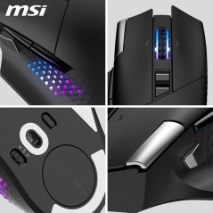 Souris gamer sans fil Bluetooth/2,4 GHz/USB - MSI VERSA PRO Wireless -