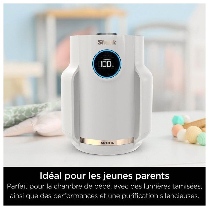Purificateur d'air - SHARK - NeverChange Mini - Ultra silencieux - 23m2 - Blanc