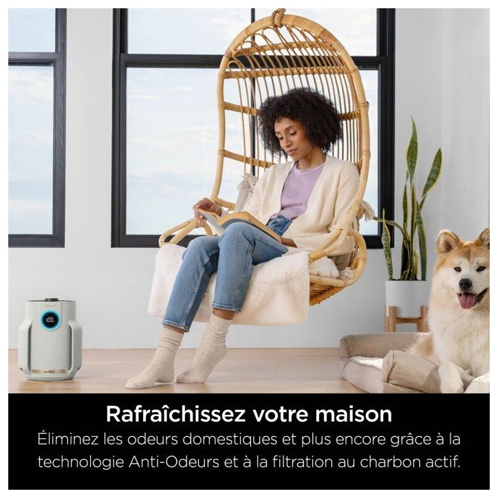 Purificateur d'air - SHARK - NeverChange Mini - Ultra silencieux - 23m2 - Blanc
