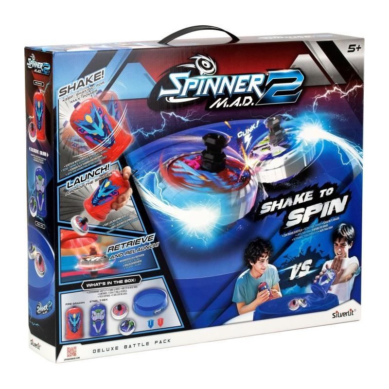 Jeu d'ambiance - SILVERLIT - SPINNER MAD 2 - 2 toupies - 1 arene - a p