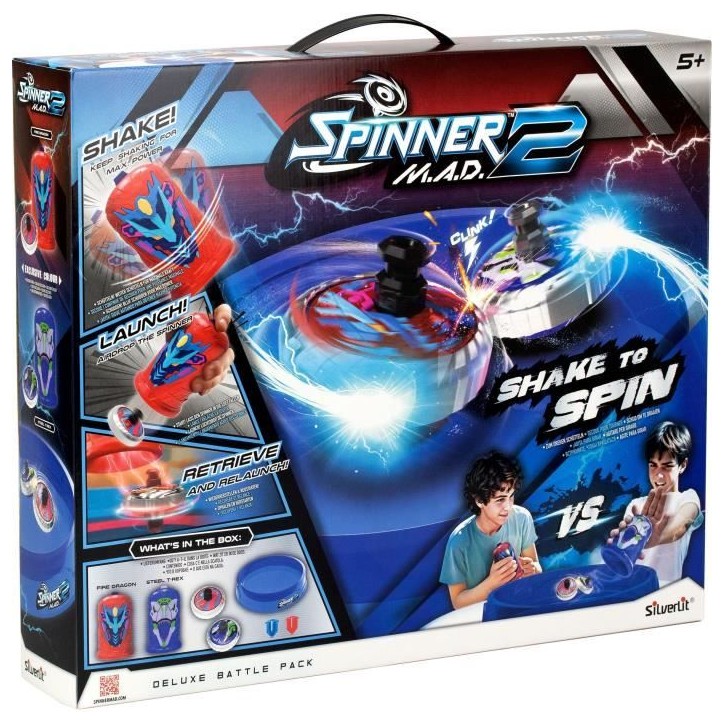 Jeu d'ambiance - SILVERLIT - SPINNER MAD 2 - 2 toupies - 1 arene - a partir de 5 ans Jeu d'ambiance - SILVERLIT - SPINNER MAD 2 - 2 toupies - 1 arene - a partir de 5 ans
