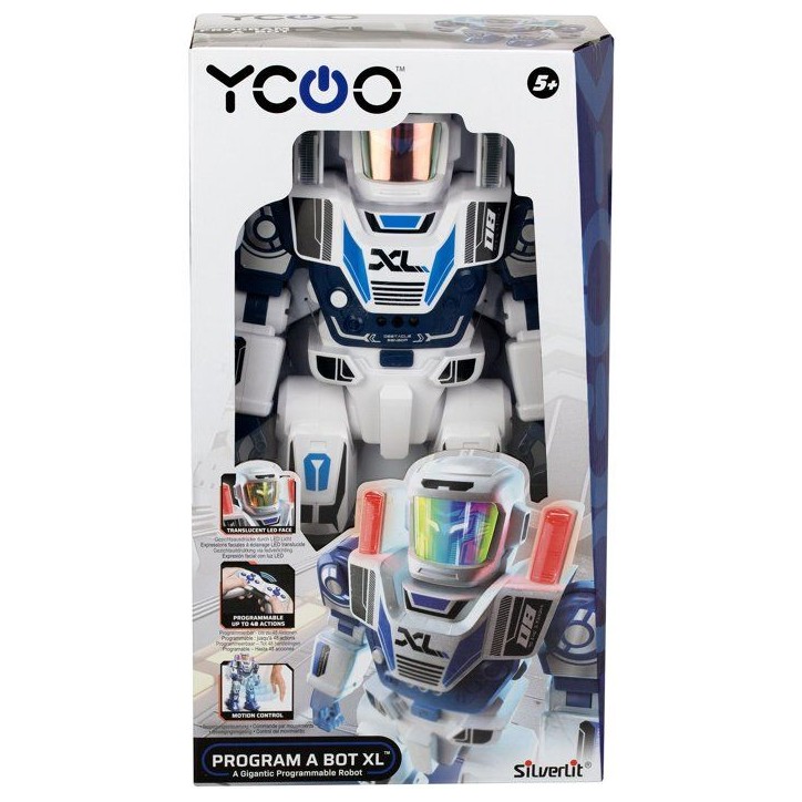 Robot radiocommandé - YCOO - Program a Bot XL - Multidirectionnel - 48 actions programmables - LED & Sons - Des 5 ans Robot radiocommandé - YCOO - Program a Bot XL - Multidirectionnel - 48 actions programmables - LED & Sons - Des 5 ans