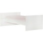 Lit Combiné - 120x60cm - Evolutif en 90x190cm - Babyprice Joy Naturel - Blanc sur pieds en bois naturel