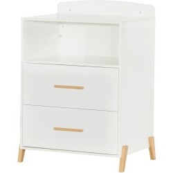 Lit Combiné - 120x60cm - Evolutif en 90x190cm - Babyprice Joy Naturel