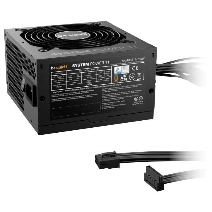 Alimentation PC - BE QUIET! - System Power 11 - 750 W - BP012EU - Fiable et silencieuse Alimentation PC - BE QUIET! - System Power 11 - 750 W - BP012EU - Fiable et silencieuse