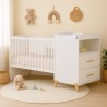 Lit Combiné - 120x60cm - Evolutif en 90x190cm - Babyprice Joy Naturel