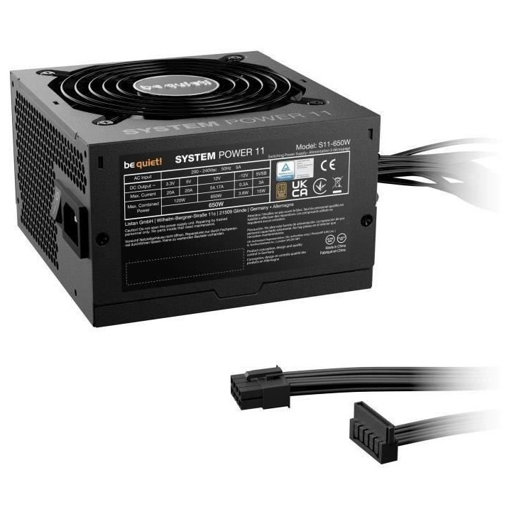 BE QUIET! - System Power 11 - Alimentation PC - 650 W BE QUIET! - System Power 11 - Alimentation PC - 650 W