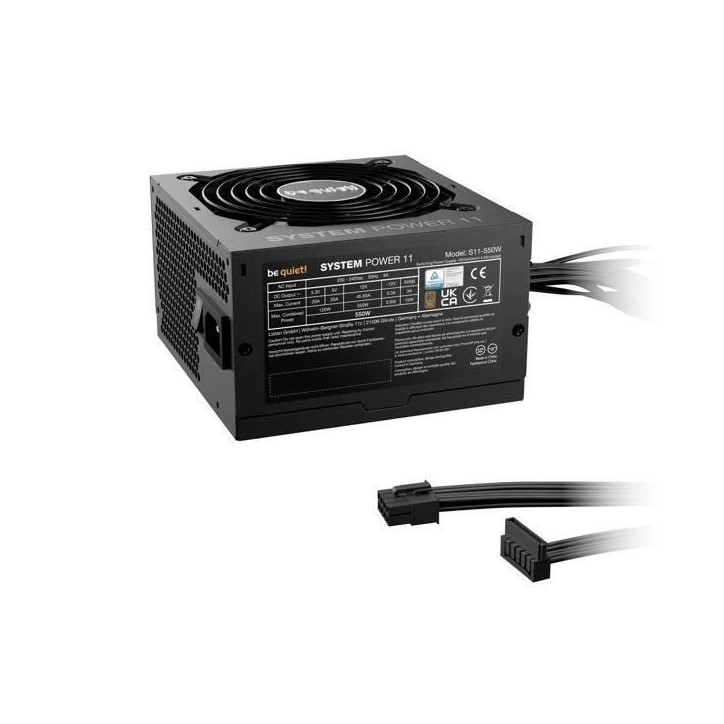 Alimentation PC - BE QUIET! - System Power 11 - 550 W - ATX 3.1 - 80 PLUS Bronze Alimentation PC - BE QUIET! - System Power 11 - 550 W - ATX 3.1 - 80 PLUS Bronze