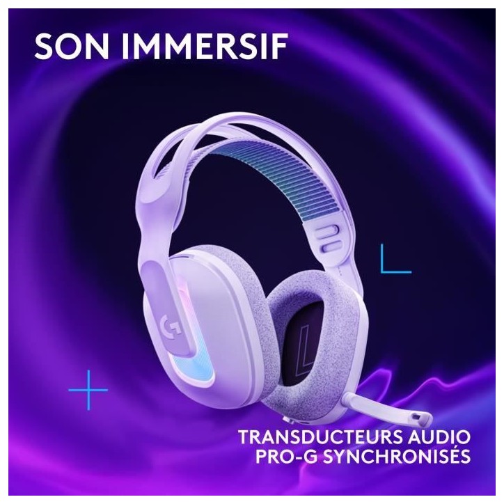 Casque gamer - sans fil - Logitech G - G522 - Lightspeed - Blanc Casque gamer - sans fil - Logitech G - G522 - Lightspeed - Blanc