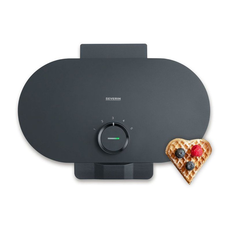 Gaufrier duo - SEVERIN - WA2118 - 1200 W - Formes de coeur - Revetemen
