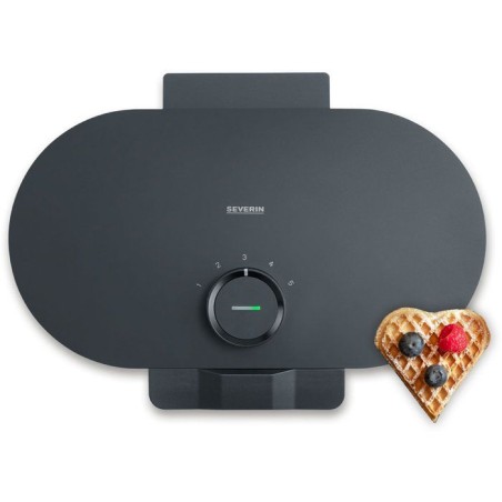 Gaufrier duo - SEVERIN - WA2118 - 1200 W - Formes de coeur - Revetemen