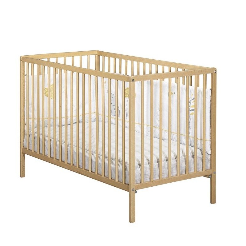 Lit bébé - 120 x 60 cm - Babyprice First - Tout barreaux - En bois n Lit bébé - 120 x 60 cm - Babyprice First - Tout barreaux - En bois n