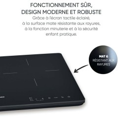 Plaque a induction portable - SEVERIN - 2 foyers - 60,0 x 38 x 4,2 cm
