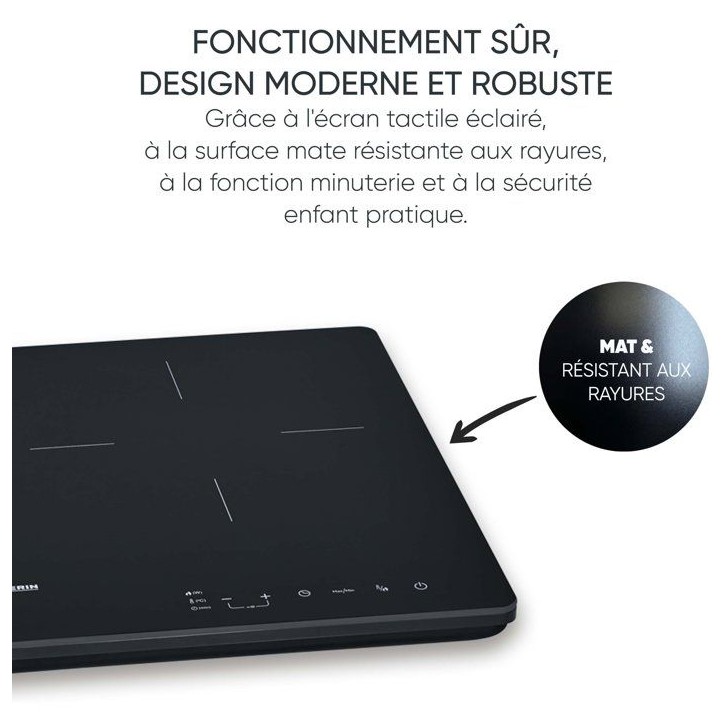 Plaque a induction portable - SEVERIN - 2 foyers - 60,0 x 38 x 4,2 cm - Noir - DK1033 Plaque a induction portable - SEVERIN - 2 foyers - 60,0 x 38 x 4,2 cm - Noir - DK1033