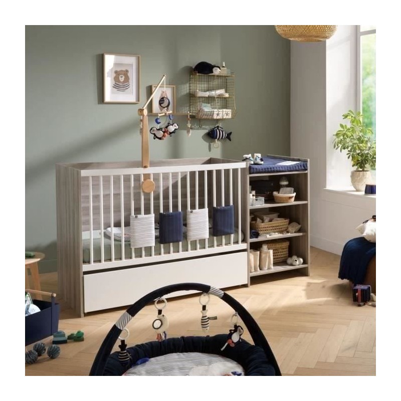 Lit bébé combiné - 120x60cm - Evolutif en 90x190cm - Babyprice Up - Lit bébé combiné - 120x60cm - Evolutif en 90x190cm - Babyprice Up -