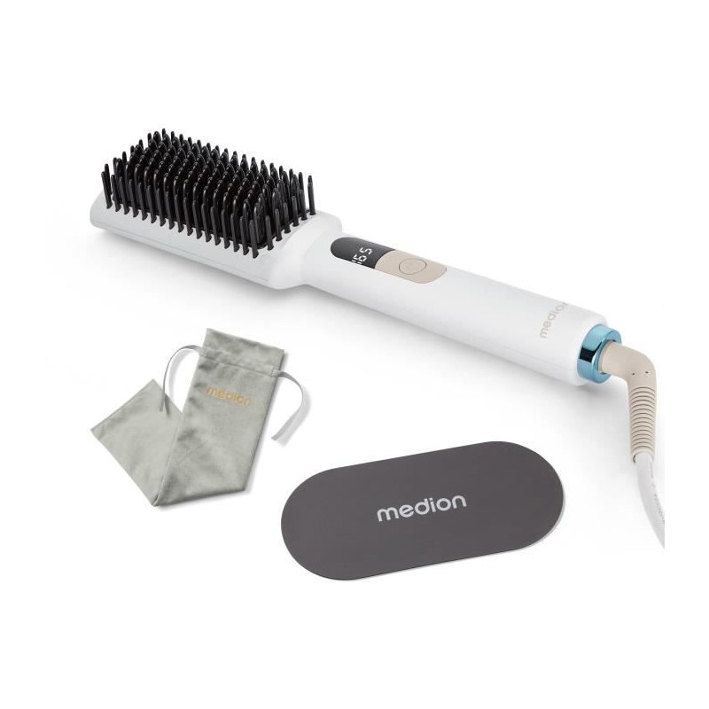 Brosse chauffante - MEDION - MD19859 - 46 W - 5 niveaux de chaleur - 1