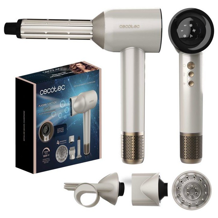 Seche-cheveux - CECOTEC - DryGlam Waves Champagne - 1600 W Seche-cheveux - CECOTEC - DryGlam Waves Champagne - 1600 W