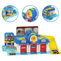 Playset QG - Garage mini véhicules - SILVERLIT - 1 véhicule inclus -