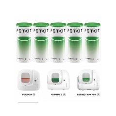 Lot de 5 rouleaux de 20 sacs poubelle - PETKIT - 8 L - Pour litiere au