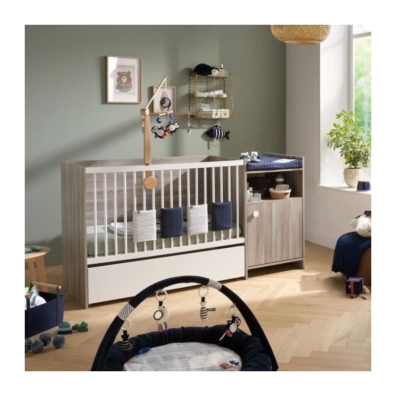 Lit bébé combiné - 120x60cm - Evolutif en 90x190cm - Babyprice Up - Lit bébé combiné - 120x60cm - Evolutif en 90x190cm - Babyprice Up -