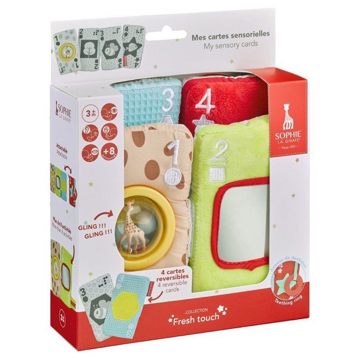 Cartes sensorielles - SOPHIE LA GIRAFE - Mes Cartes Sensorielles - Matieres variées - Braille intégré Cartes sensorielles - SOPHIE LA GIRAFE - Mes Cartes Sensorielles - Matieres variées - Braille intégré