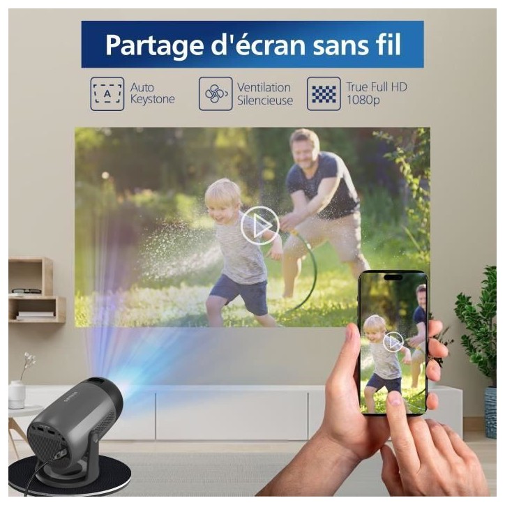 Vidéoprojecteur - PHILIPS - NEOPIX 150 - FHD 1080p - 80 pouces - Noir Vidéoprojecteur - PHILIPS - NEOPIX 150 - FHD 1080p - 80 pouces - Noir